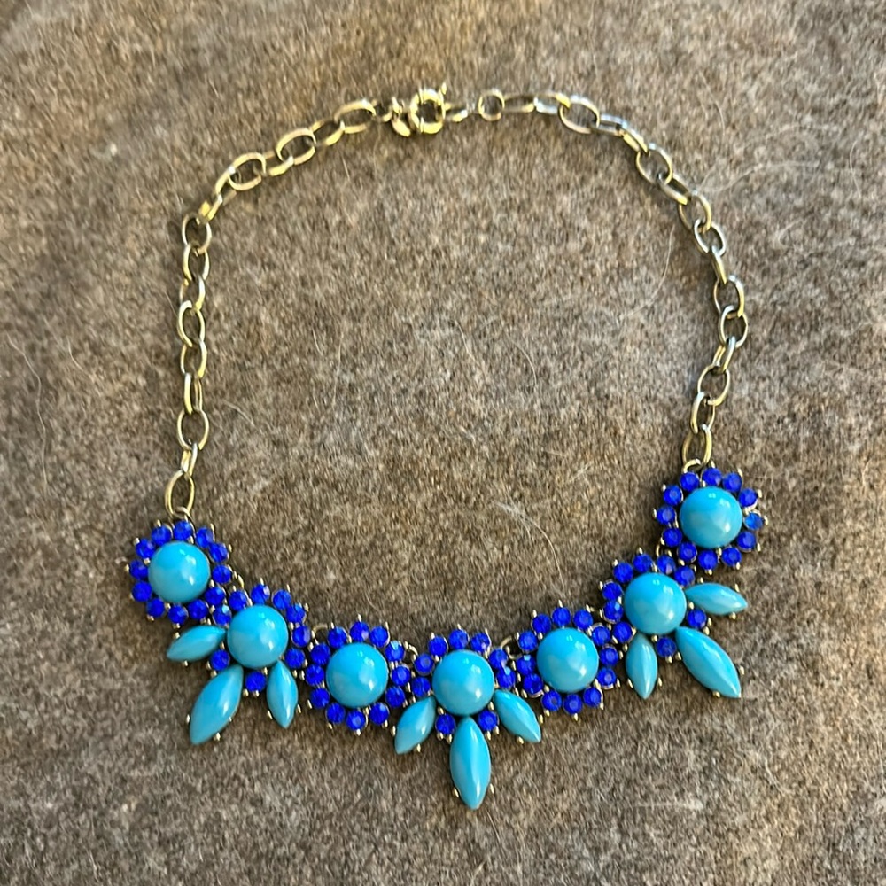 Shades of blue jcrew statement necklace